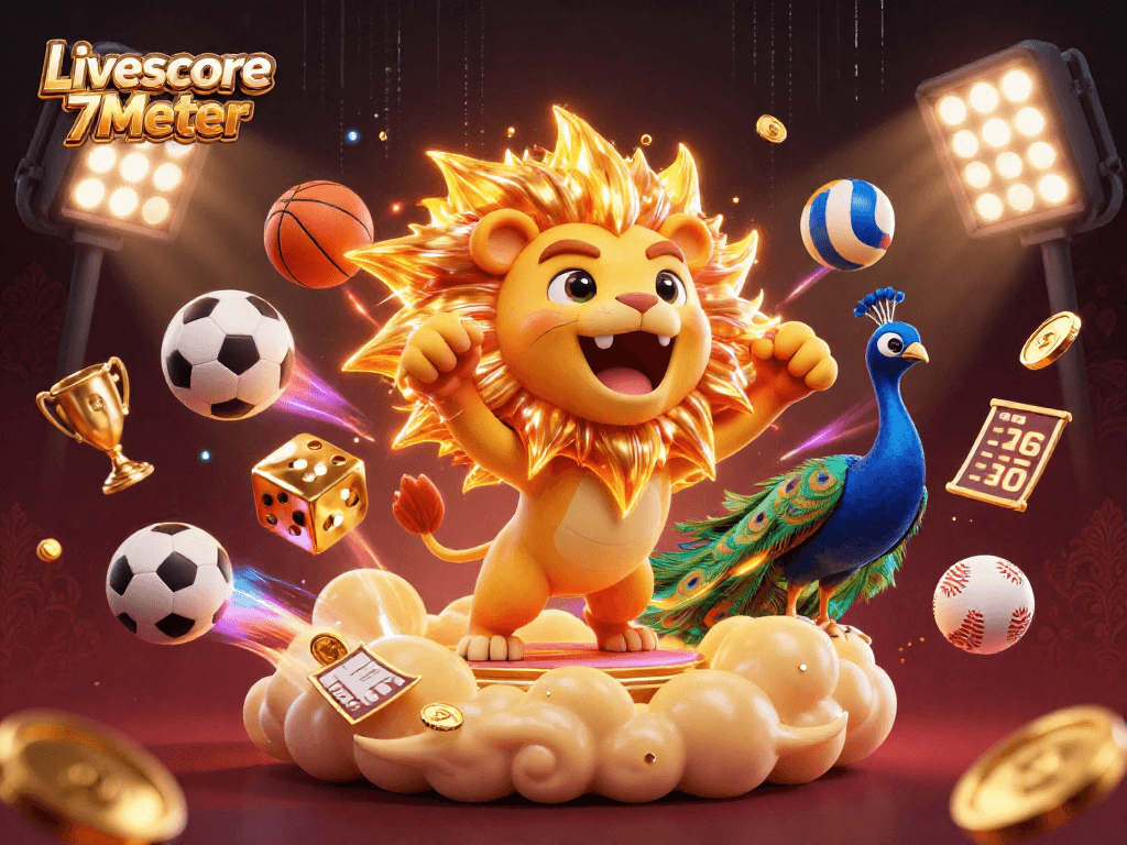 Engage with Livescore 7Meter through thrilling sports betting illustrated with dynamic casino elements.