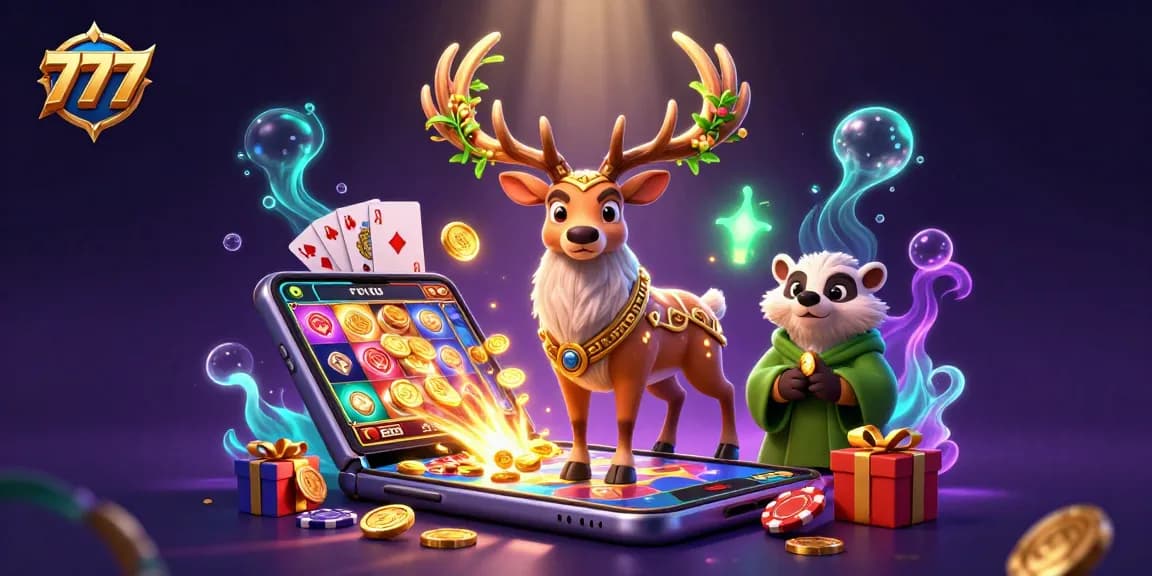 Experience the thrill of 777 slot games with vibrant characters and dynamic casino elements in action.