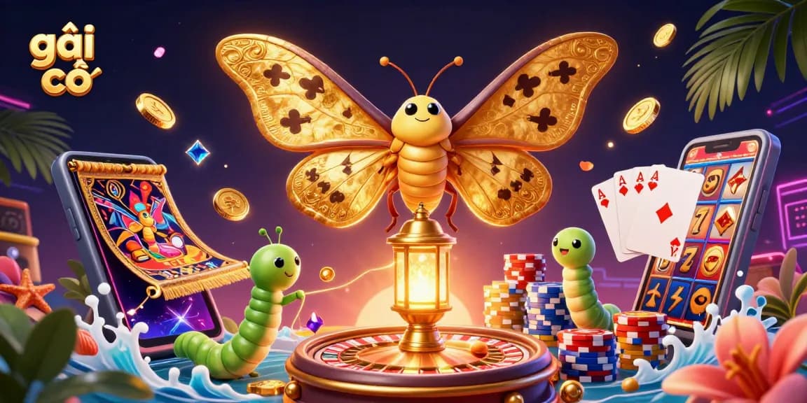 Join the excitement of gái gọi as golden coins and vibrant gaming elements come to life in a casino scene.