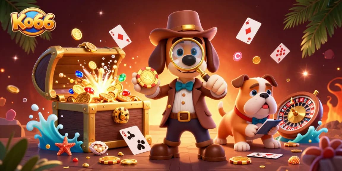 Join Ko66's thrilling adventure as the detective investigates a poker chip clue amidst dazzling casino elements.