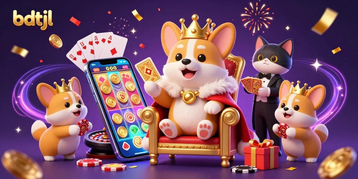 Experience the excitement of gaming at bdtjl with vibrant 3D characters and dynamic casino elements.