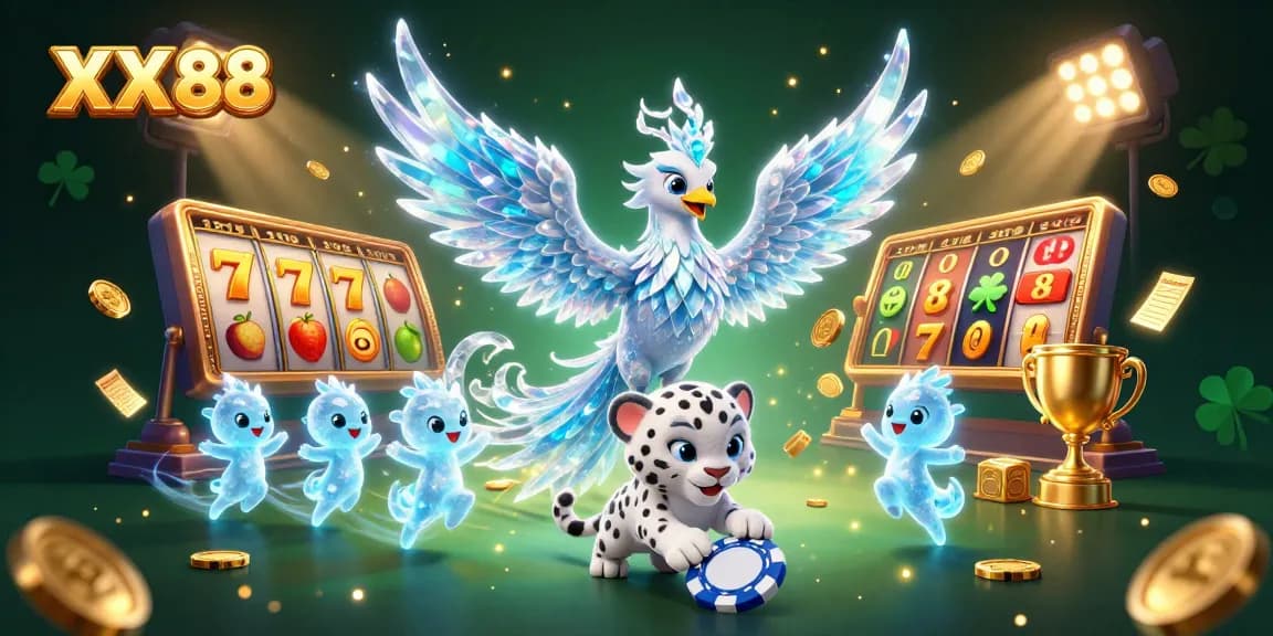 Experience the excitement of XX 88 gaming with dynamic characters and vibrant casino elements.