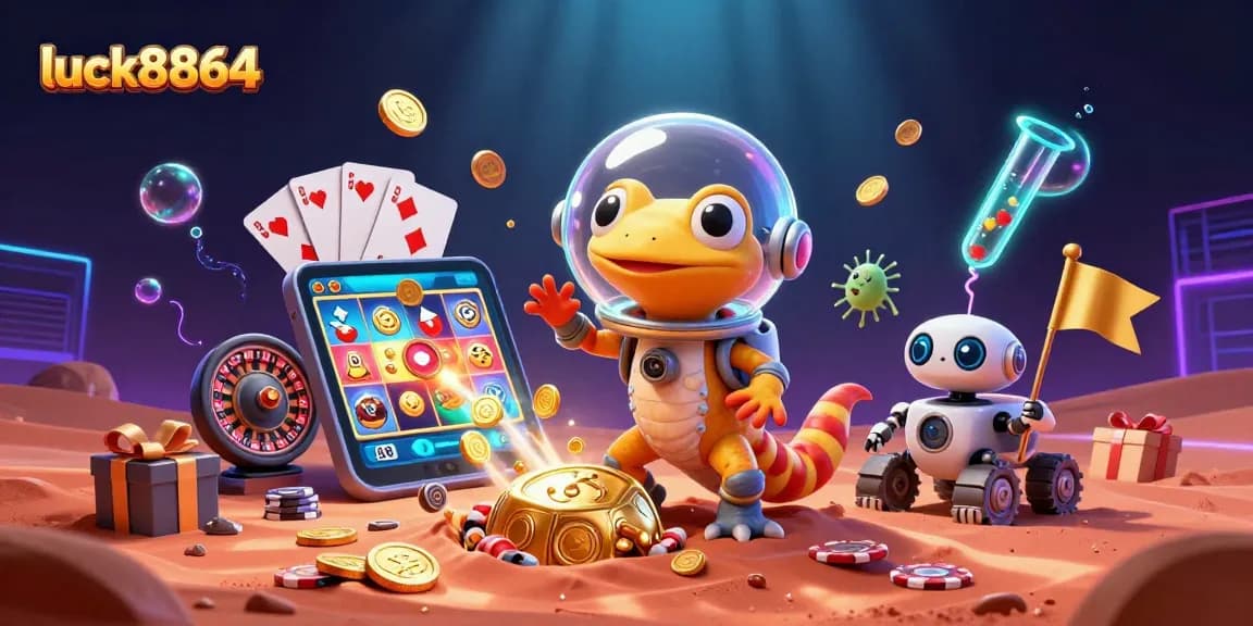 Engage with the exciting luck8864 gaming universe as a Martian gecko discovers a hidden casino!