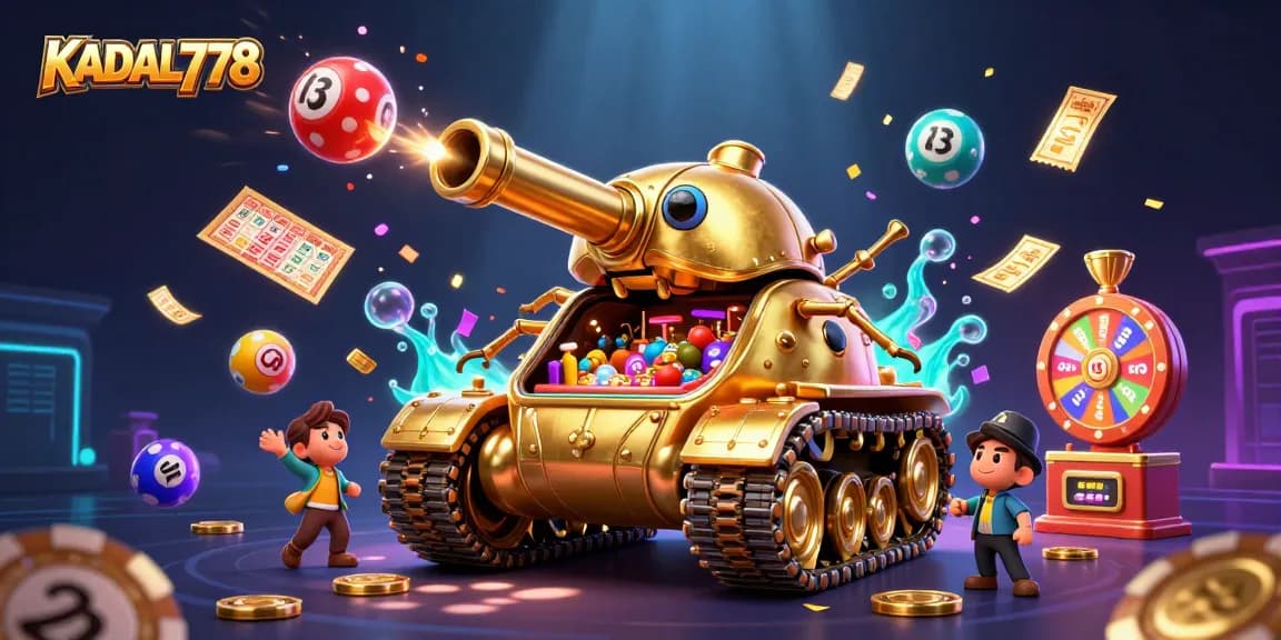 KADAL778 showcases an interactive casino experience with unique gaming elements in a vibrant 3D scene.