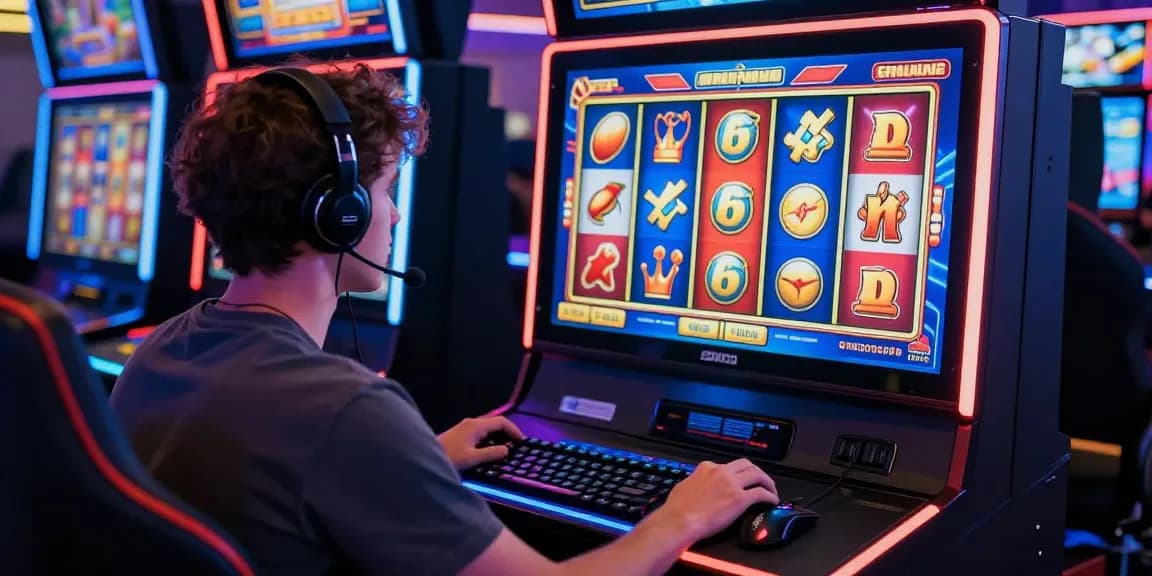 Player experiencing thrill with deposit tanpa minimal in vibrant online gaming setup