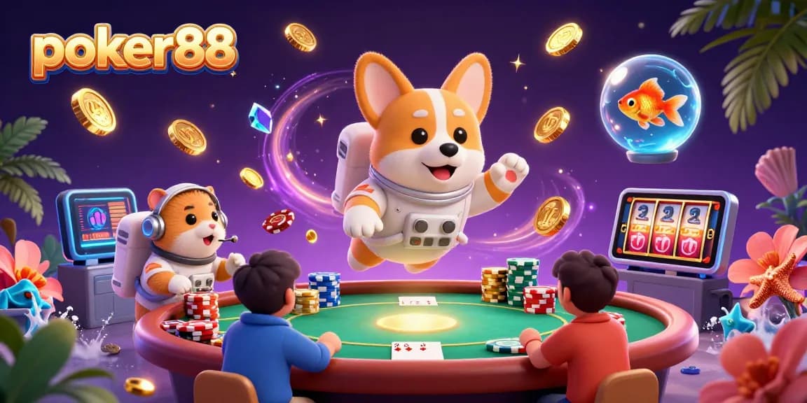 Experience thrilling poker88 action in a vibrant casino scene with dynamic gameplay elements.
