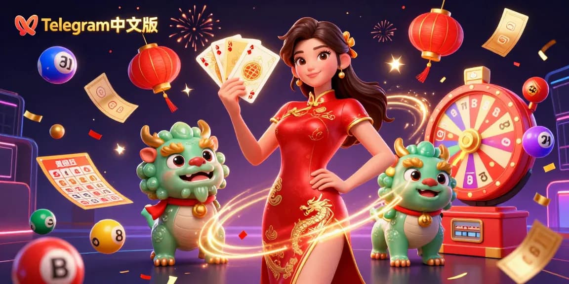 在充满活力的赌场主题3D场景中,与Telegram中文版一起玩乐并获胜。