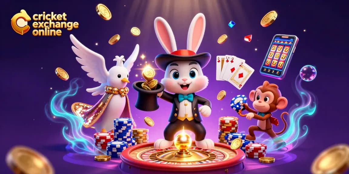 Experience the thrill of cricket exchange online with magical effects and casino elements!