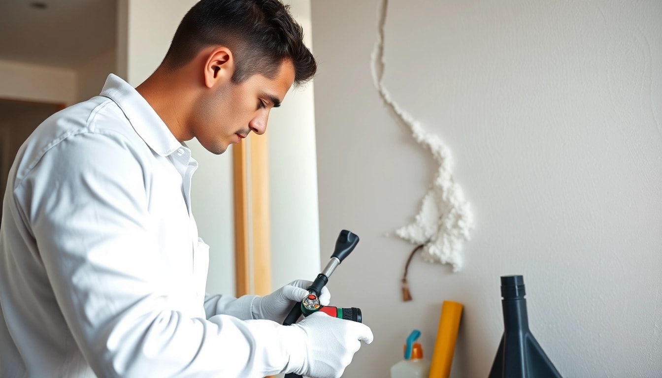 Engaging spray foam removal guidance through professional technician extracting foam from interior walls.