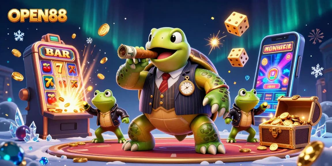 Experience thrilling gaming action at OPEN88 with dynamic casino characters and exciting elements.