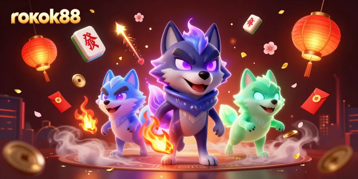 Experience the thrill of rokok88 with vibrant, dynamic casino elements and mystical characters.