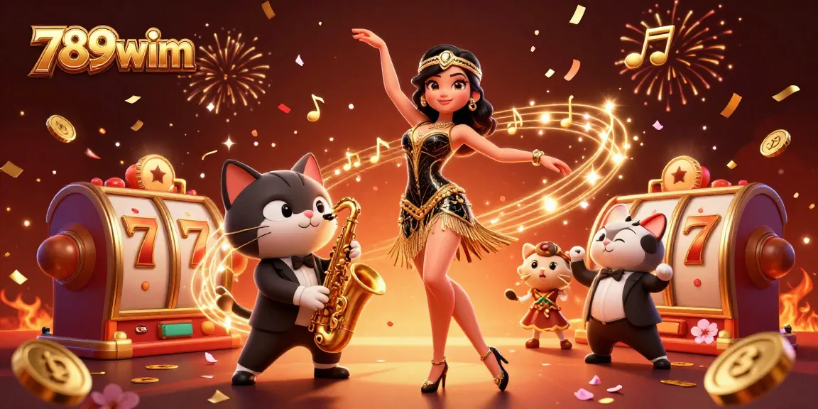 Experience the excitement of 789wim with a vibrant casino scene, showcasing dynamic characters and game elements.