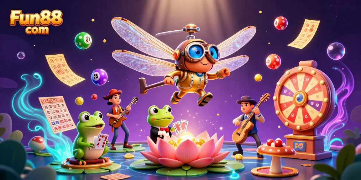 Experience the excitement at Fun88 com with a lively casino scene featuring vibrant gaming elements.