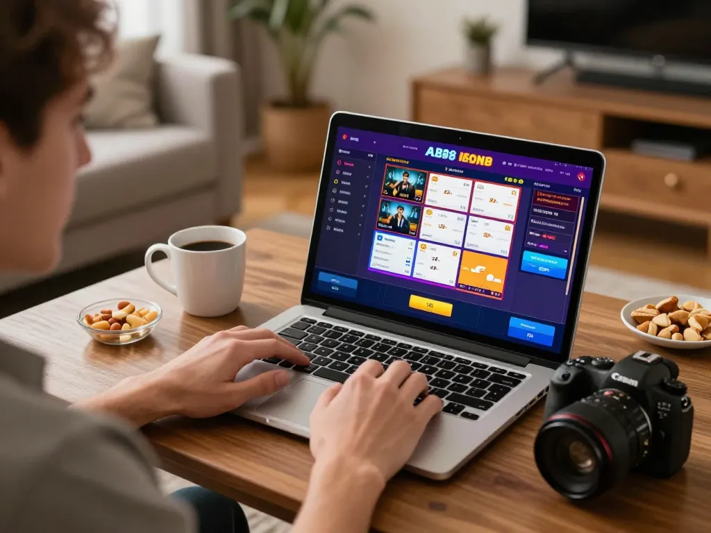 User enjoying a thrilling gaming session on abc8go platform, highlighting responsive online gambling experience.