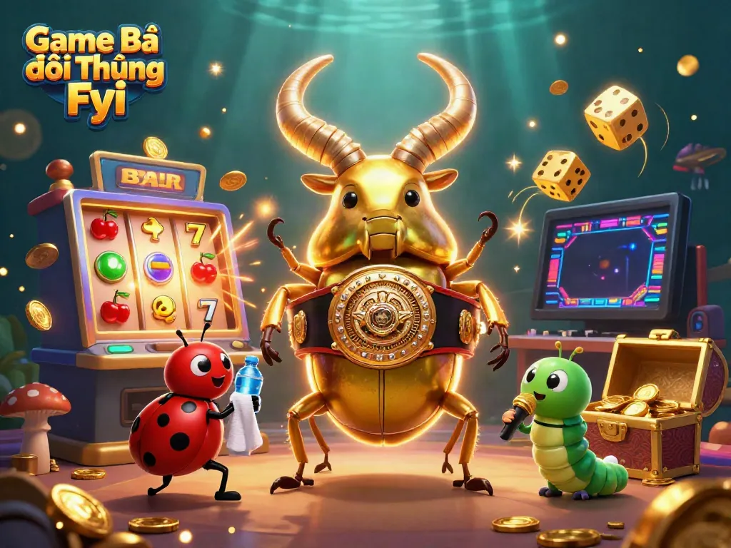 Experience the excitement of Game Bài Đổi Thưởng Fyi with vibrant casino-themed characters and elements in action.