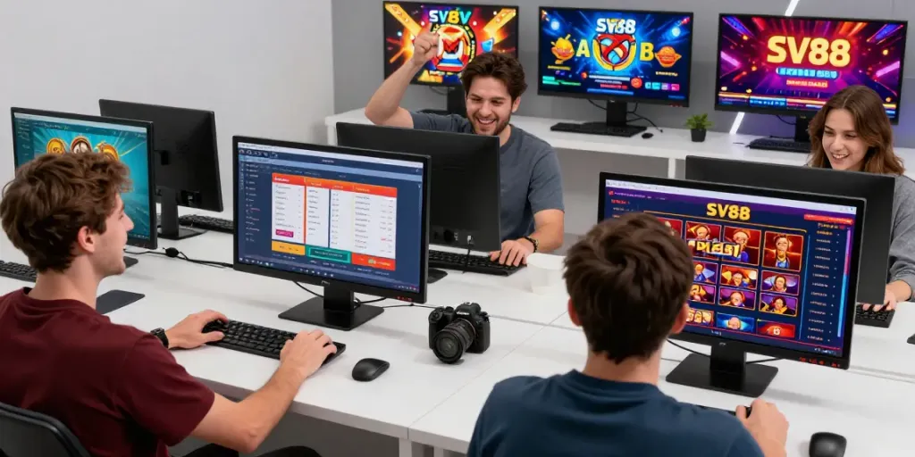 Exciting online gaming experience at SV88 with players engaging in real-time betting.