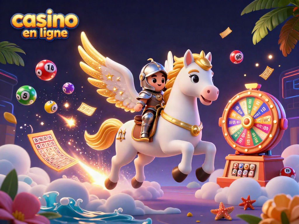 Plongez dans l'univers du casino en ligne avec des éléments captivants tels que des balles de loterie colorées et une ambiance de jeu dynamique.
