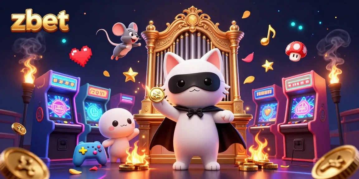 Experience zbet's thrilling casino atmosphere with vibrant characters and dynamic gaming elements.