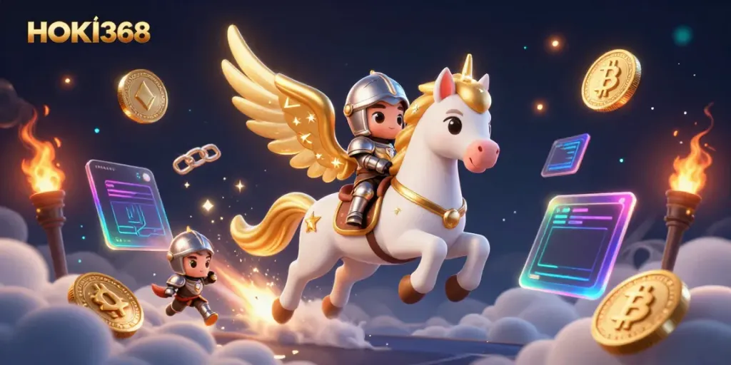 Engage with HOKI368 on an epic adventure through a celestial realm filled with cryptocurrency and gaming elements.
