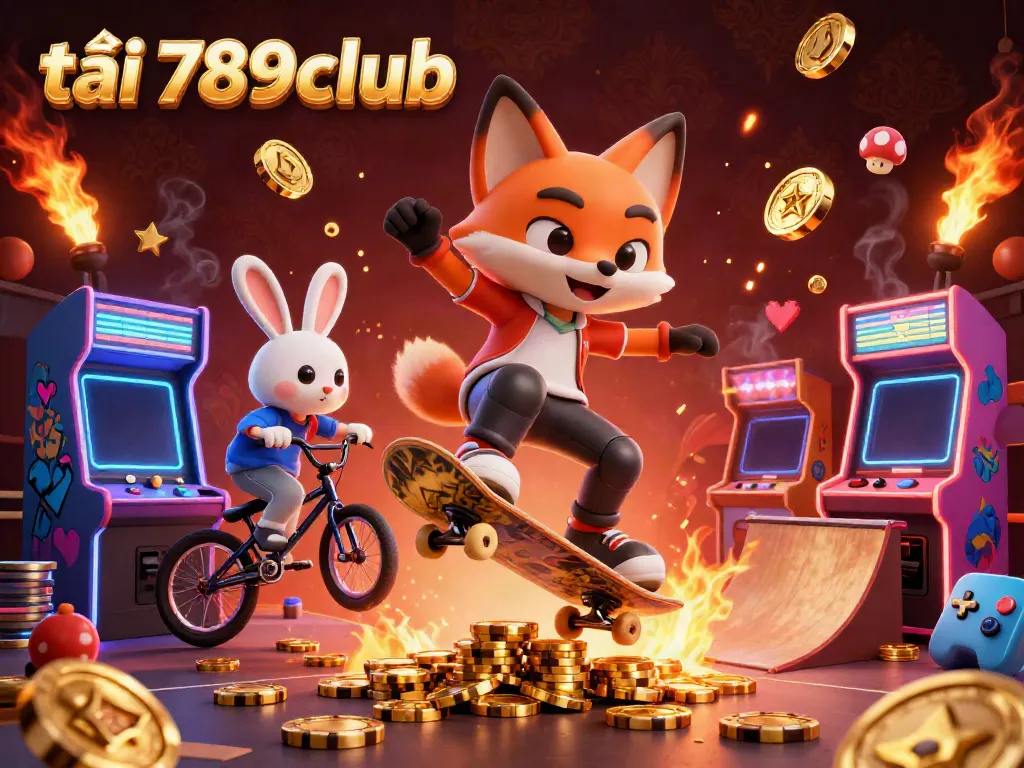 Experience the thrill and fun with tải 789club in this vibrant casino-themed illustration.
