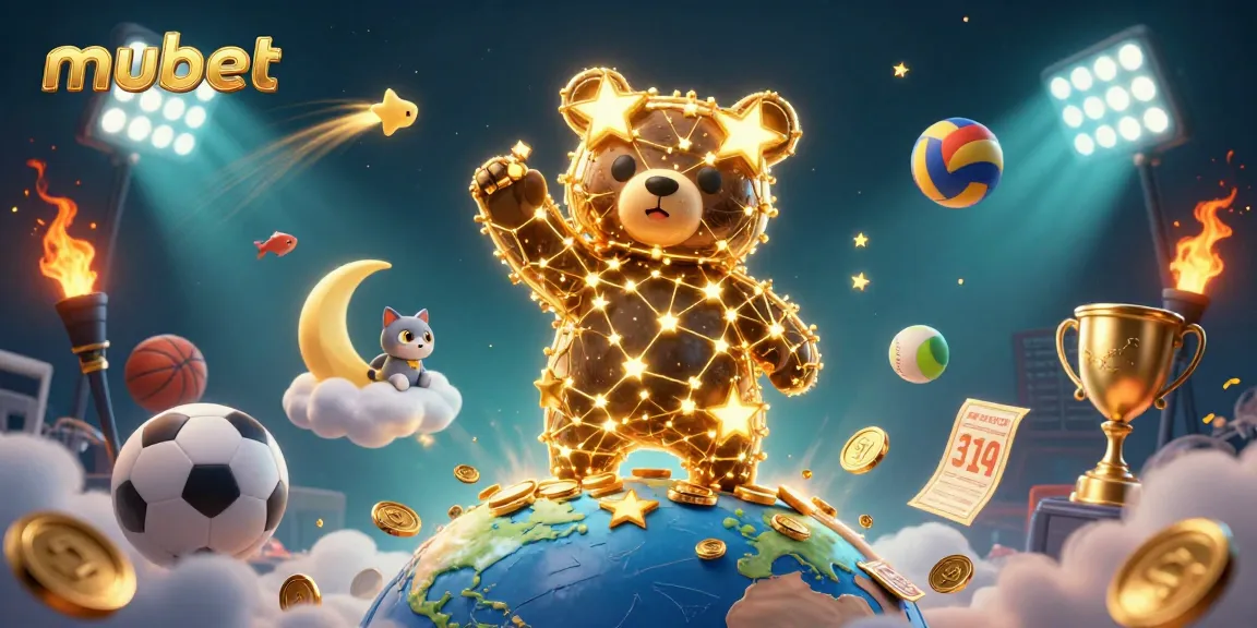 Engage in thrilling action at mubet with vibrant 3D casino characters and dynamic sports elements.