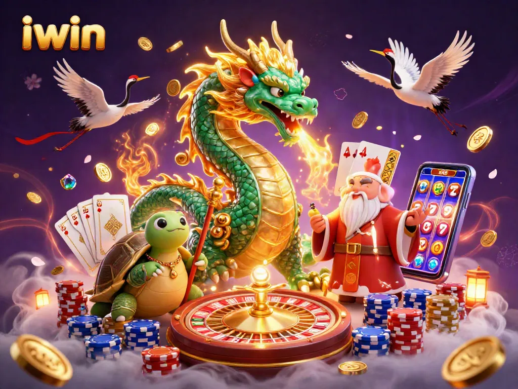 Spin the roulette wheel with iwin's captivating characters and dazzling gold coins.