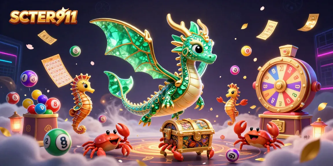 Engage in thrilling adventures with SCATTER911, surrounded by vibrant lottery elements and majestic sea creatures.