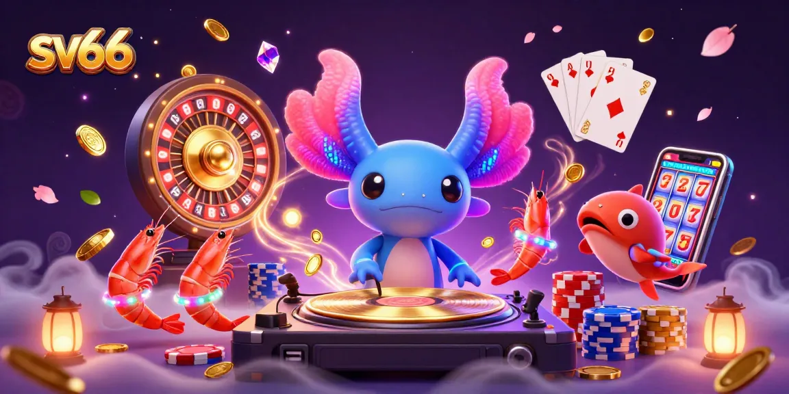 Experience thrilling gameplay with sv66, featuring vibrant characters and casino action in a dynamic illustration.
