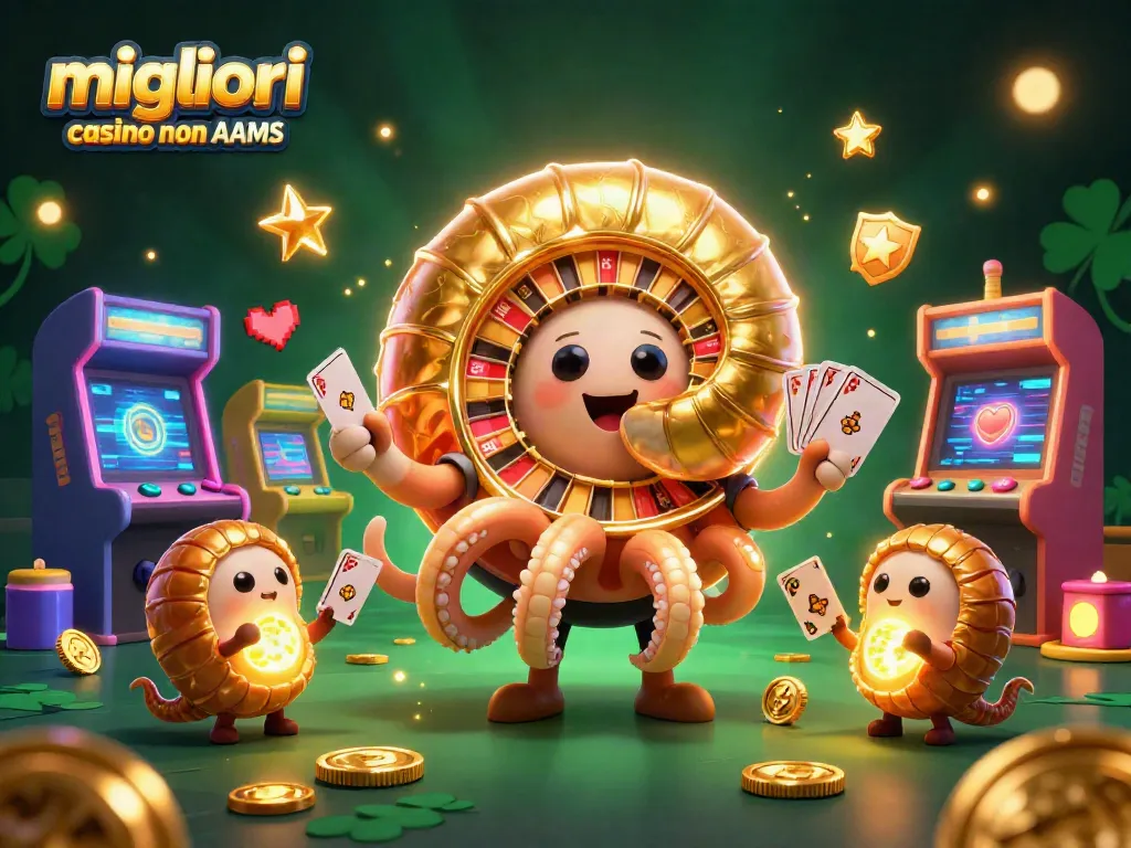 I migliori casino non AAMS offrono avvincenti giochi d'azzardo in un'illustrazione 3D colorata e coinvolgente.