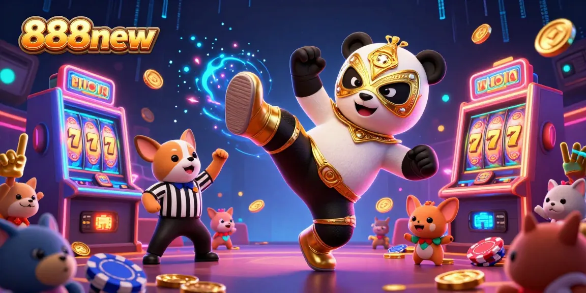 Experience excitement at 888new casino with lively animal characters celebrating a jackpot win.