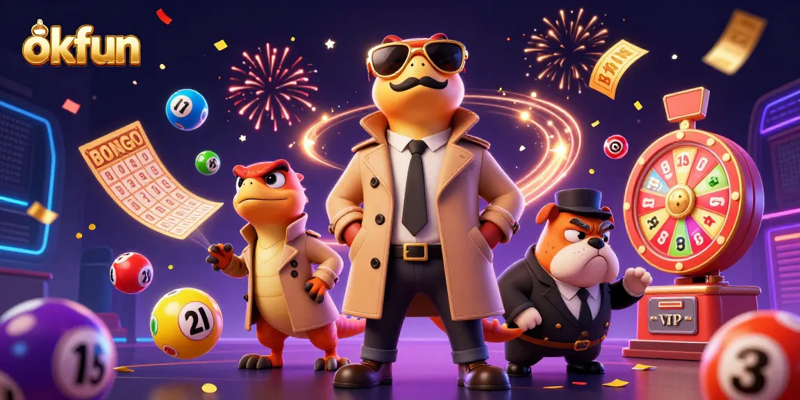 Experience the thrilling fun at okfun casino with a dynamic scene featuring raptors in a trench coat!