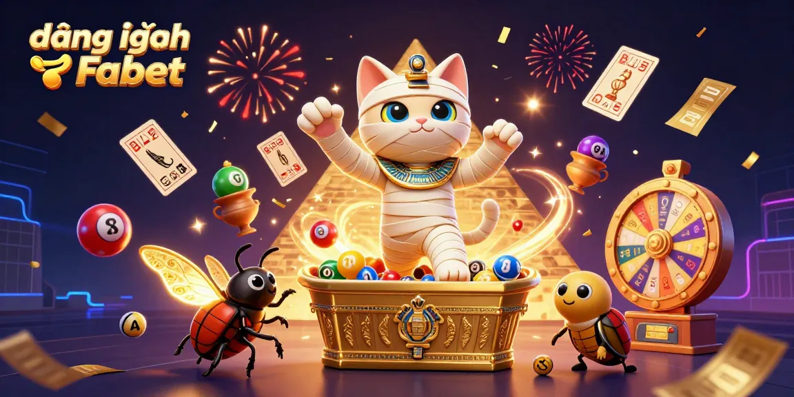 Engage with đăng nhập Fabet through a vibrant 3D casino scene filled with lottery excitement.