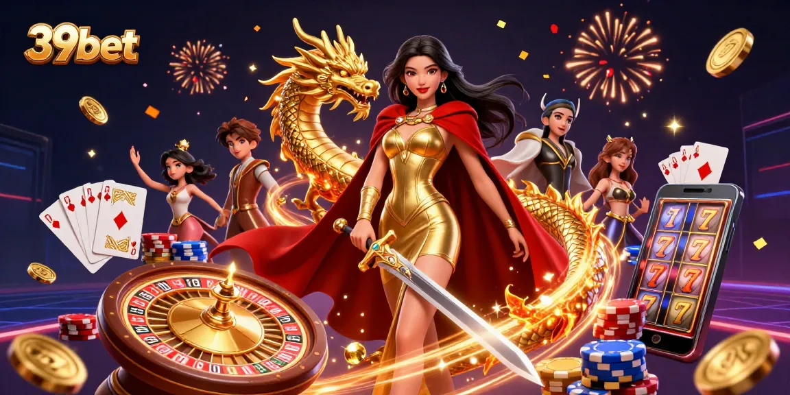 Experience thrilling 39bet casino adventures featuring a warrior queen and dynamic gaming elements.