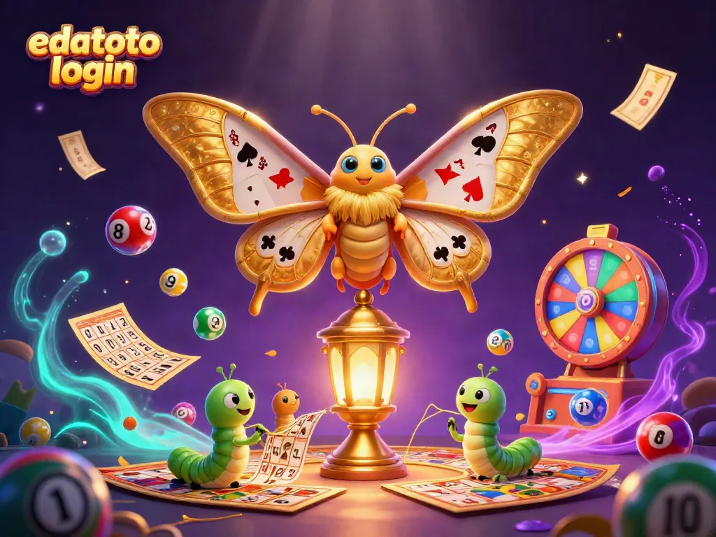 Engage with the thrilling edatoto login experience through this dynamic casino-themed illustration.