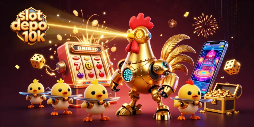 Experience the thrill of slot depo 10k with vibrant characters and exciting casino elements.