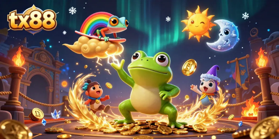 tx88 reveals a magical casino scene filled with golden coins, vibrant characters, and dynamic gaming elements.