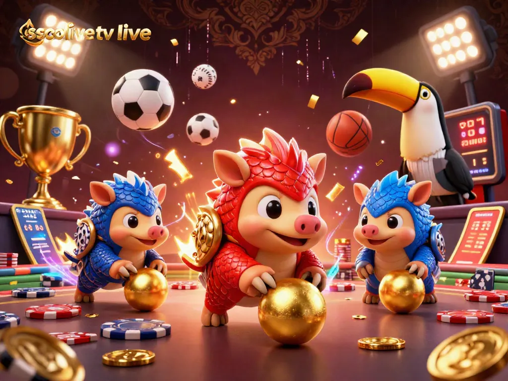 Socolive tv live features rival pangolins in a dynamic gaming scene with sports elements and excitement.