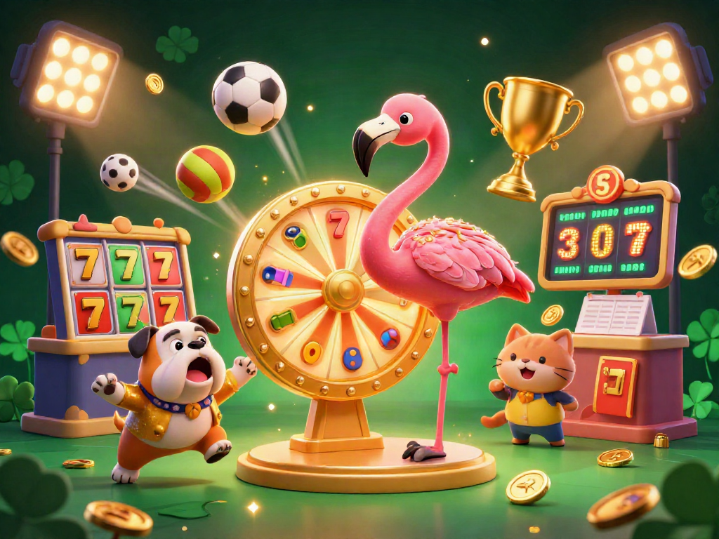 Engage with 99WIN's thrilling slots and jackpots showcased in an exciting 3D cartoon scene.