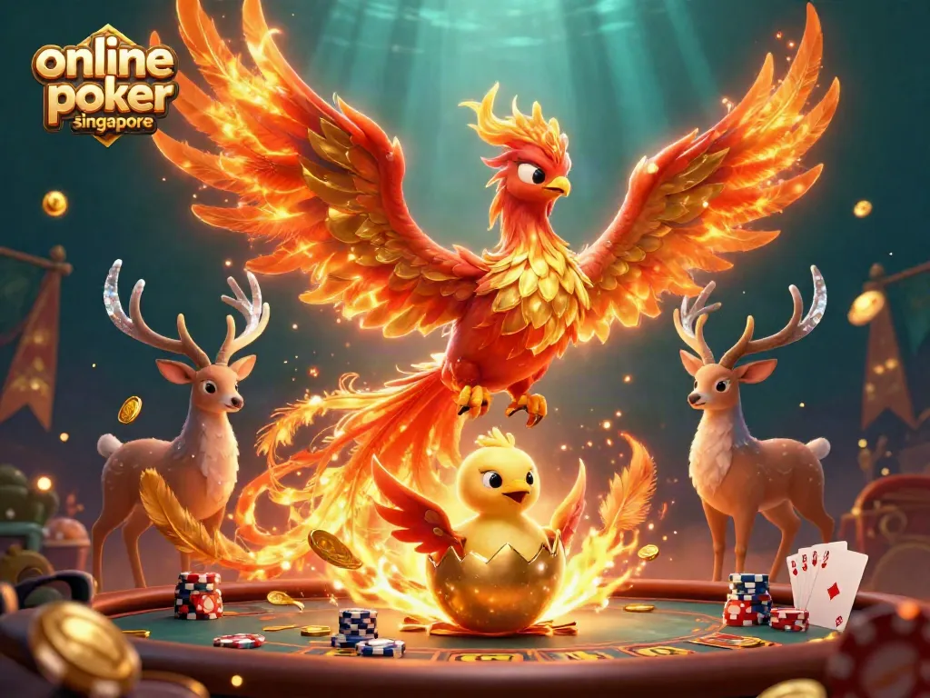 Engage in exciting online poker singapore with dynamic scenes of legendary characters and vibrant casino elements.