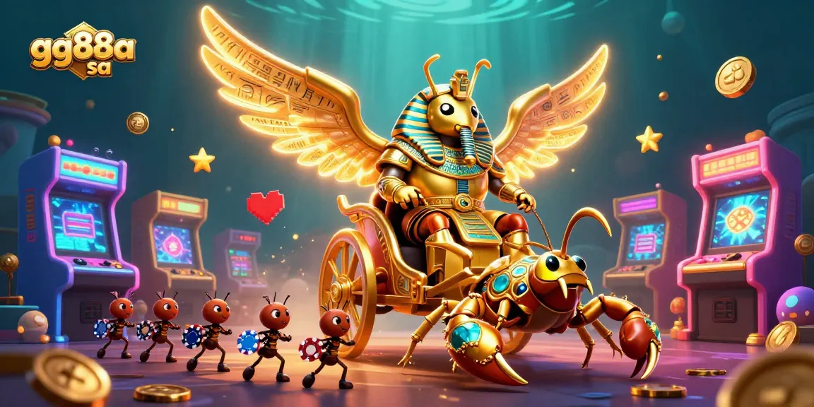 Engage with thrilling games at gg88a sa, where a golden scarab and scorpions bring excitement to your online gaming.