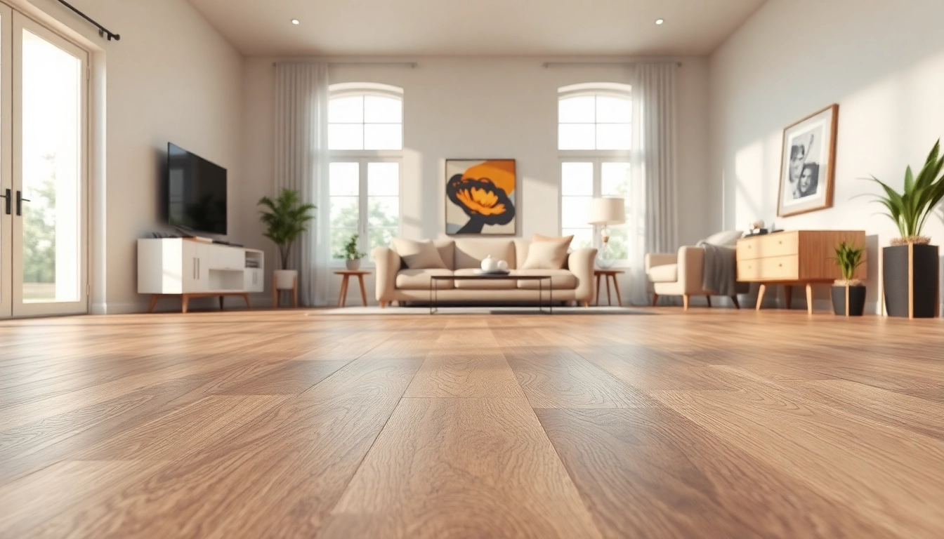 Detailing flooring lvp installation in a modern living room with stylish decor.