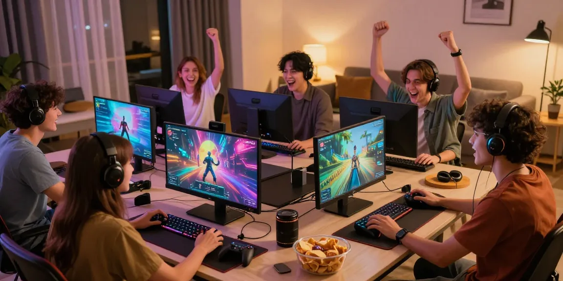 Friends playing games together on yo88 showcasing excitement and engagement in a vibrant setting.