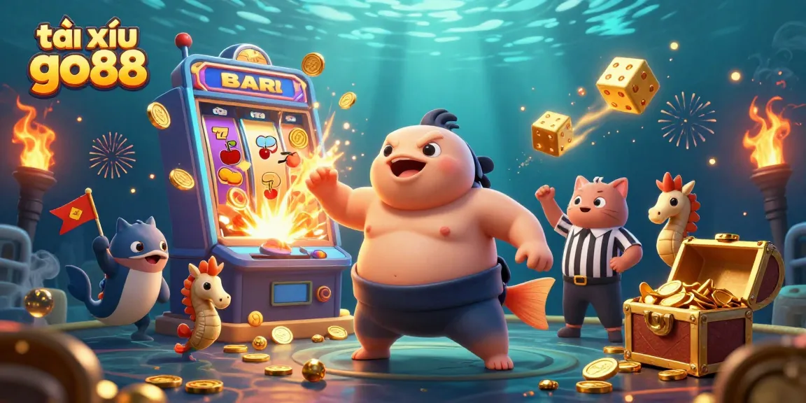 Engage in exciting tài xỉu go88 gameplay with vibrant 3D characters and dynamic casino elements.