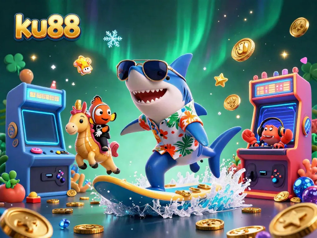 Experience thrilling jackpots at ku88 with colorful characters in a vibrant casino setting.
