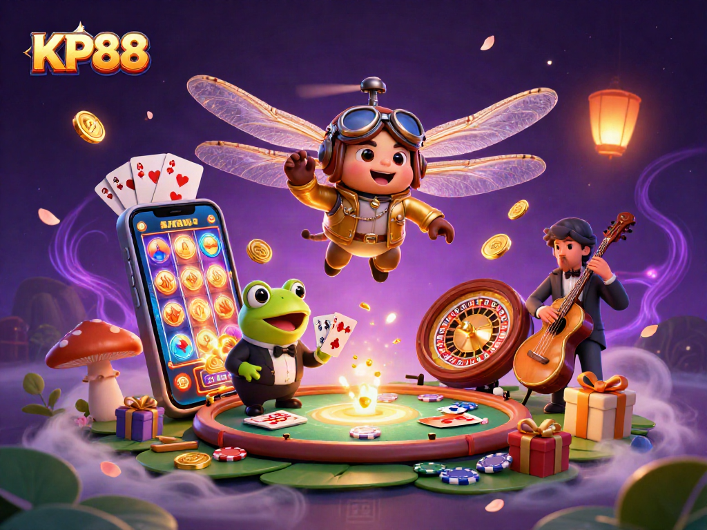 Play exciting games at KP88, where vibrant casino characters showcase thrilling action and rewards.