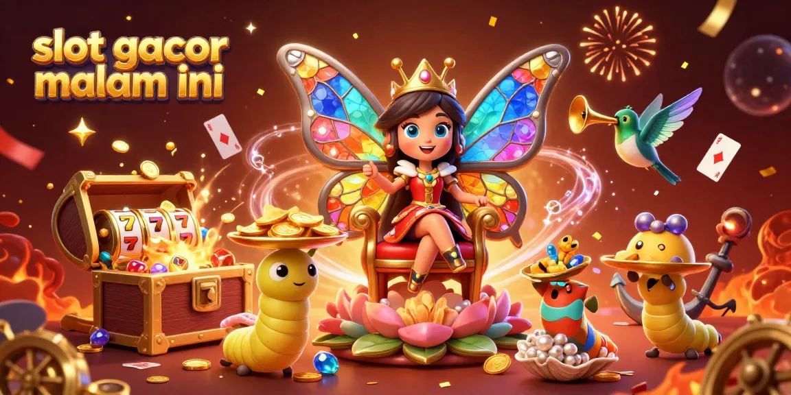Spin the reels at slot gacor malam ini with vibrant 3D characters and casino treasures!