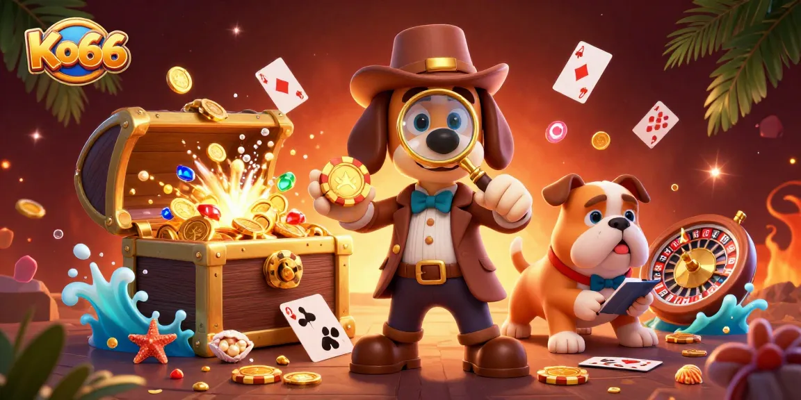 Join Ko66's thrilling adventure as the detective investigates a poker chip clue amidst dazzling casino elements.