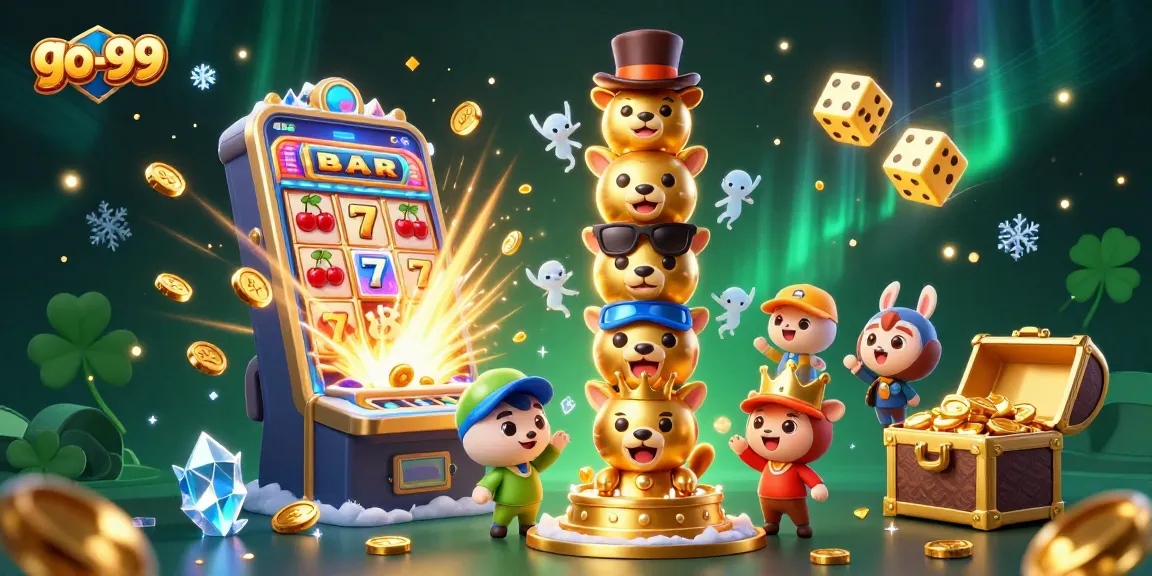 Experience the thrill of go-99 with vibrant casino elements and dynamic animations in a captivating illustration.