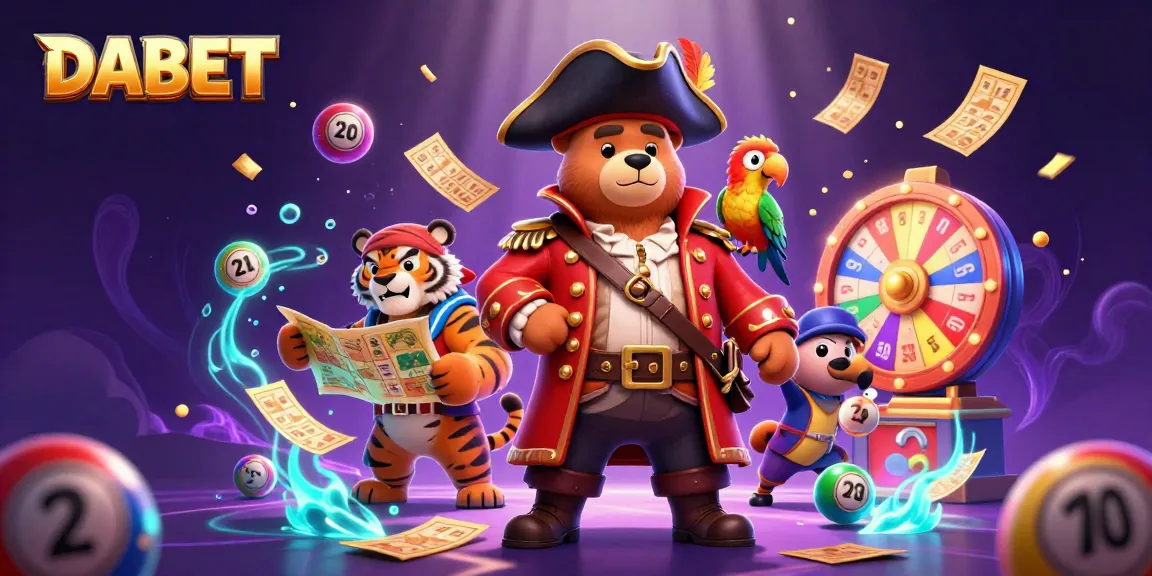 Experience the excitement of DABET with dynamic lottery elements and engaging characters.