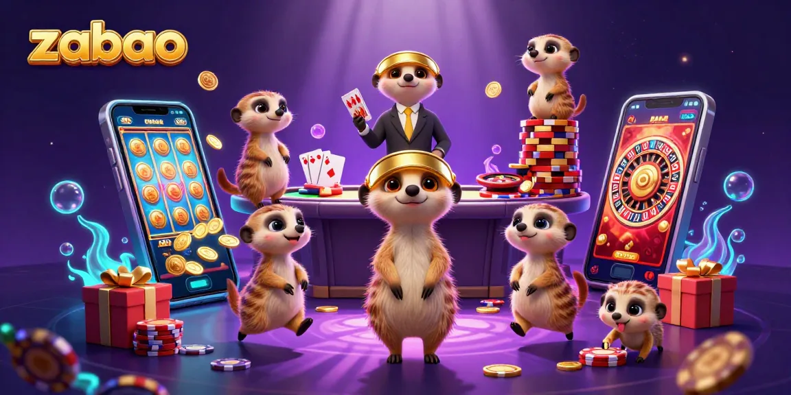Join meerkats at the zaobao casino, enjoying vibrant games and animated excitement.